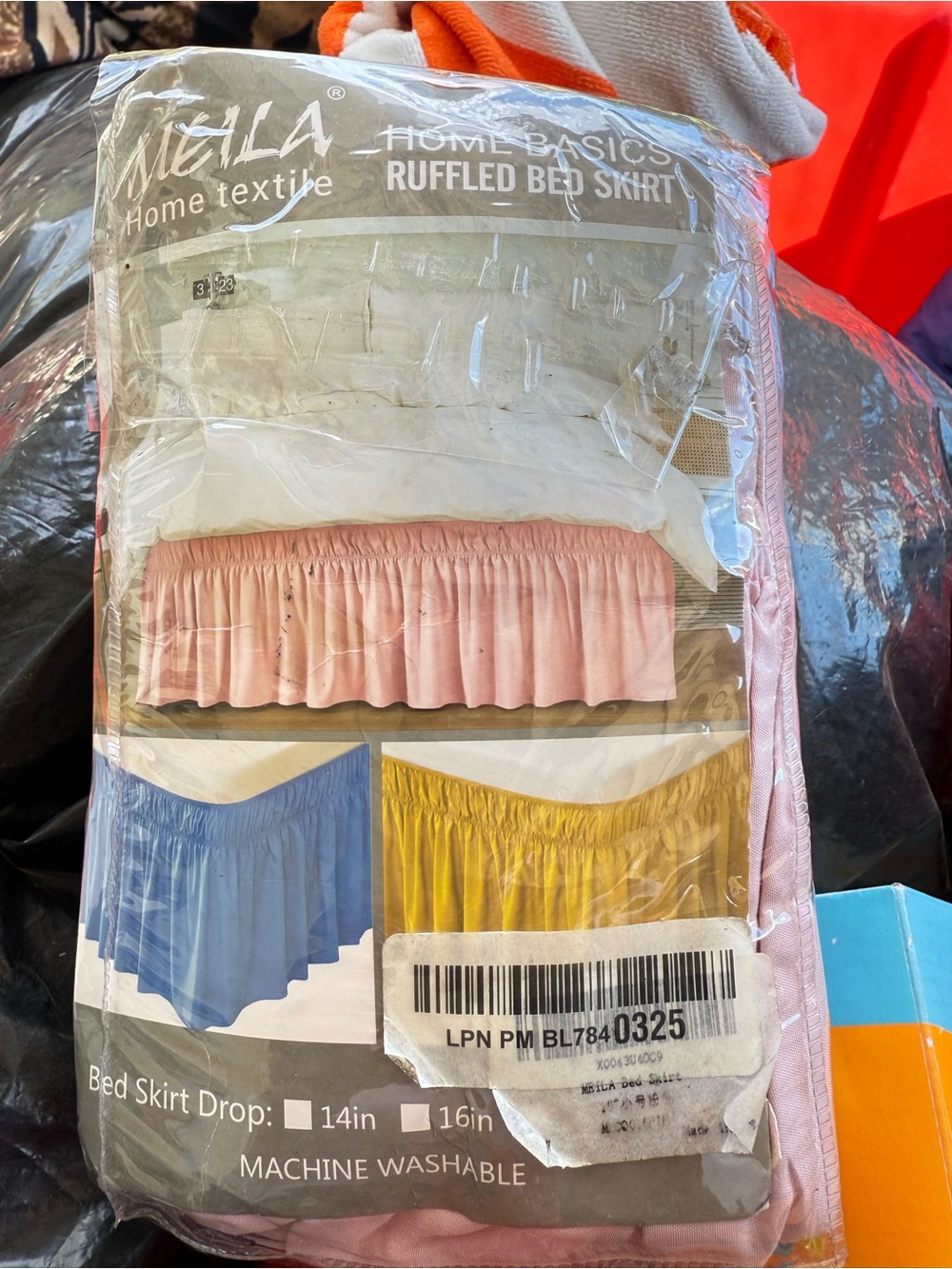 Home Basics Pink Ruffled Bed Skirt - Kids Bottoms
